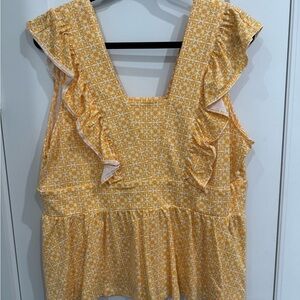 Orange Patterned Women's Top